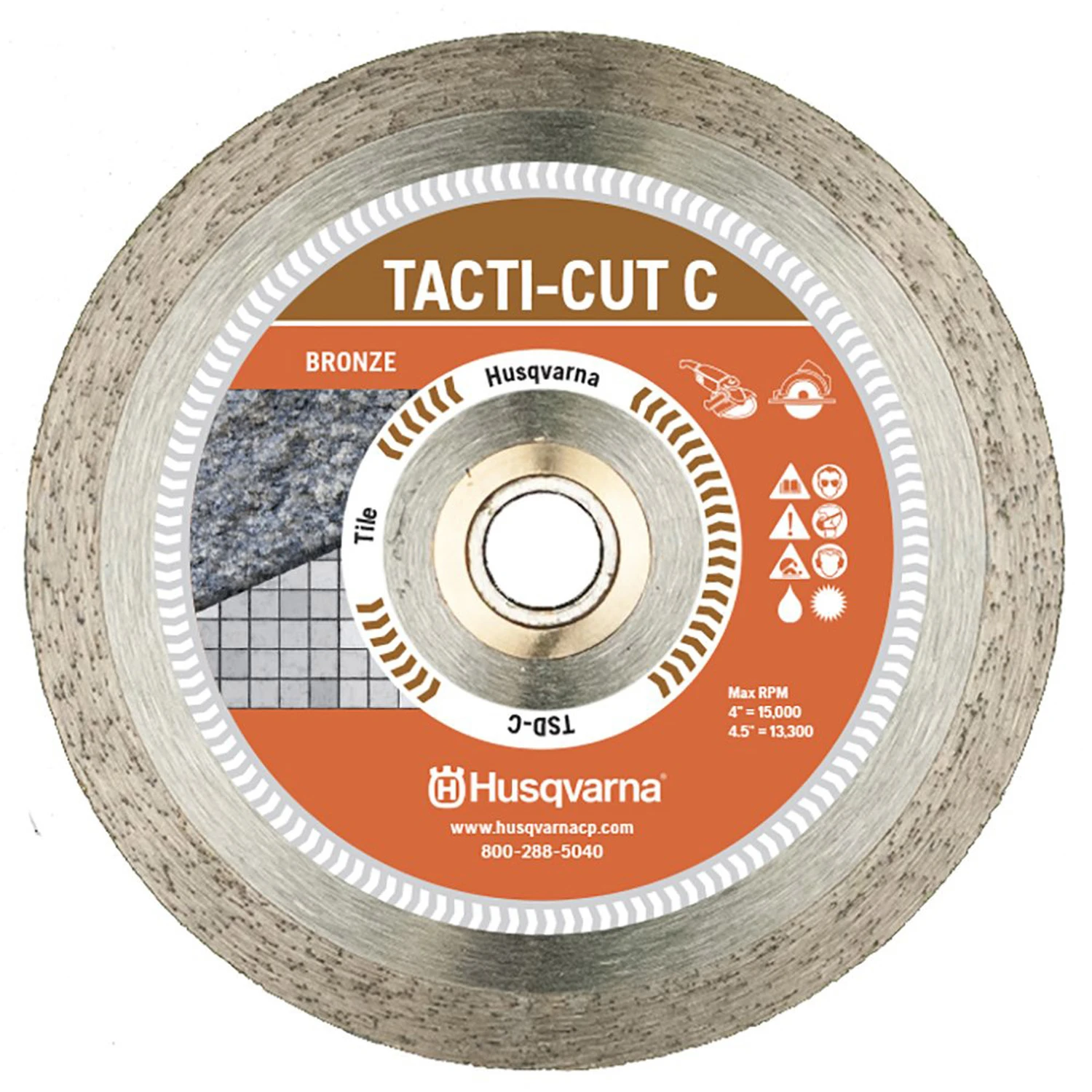 TSD-C Continuous Rim Tile Circular Saw Blade, 7 In.