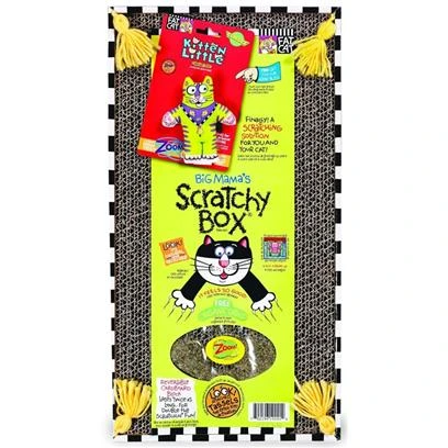  Double Wide Cat Scratchy Box With Toy And Catnip