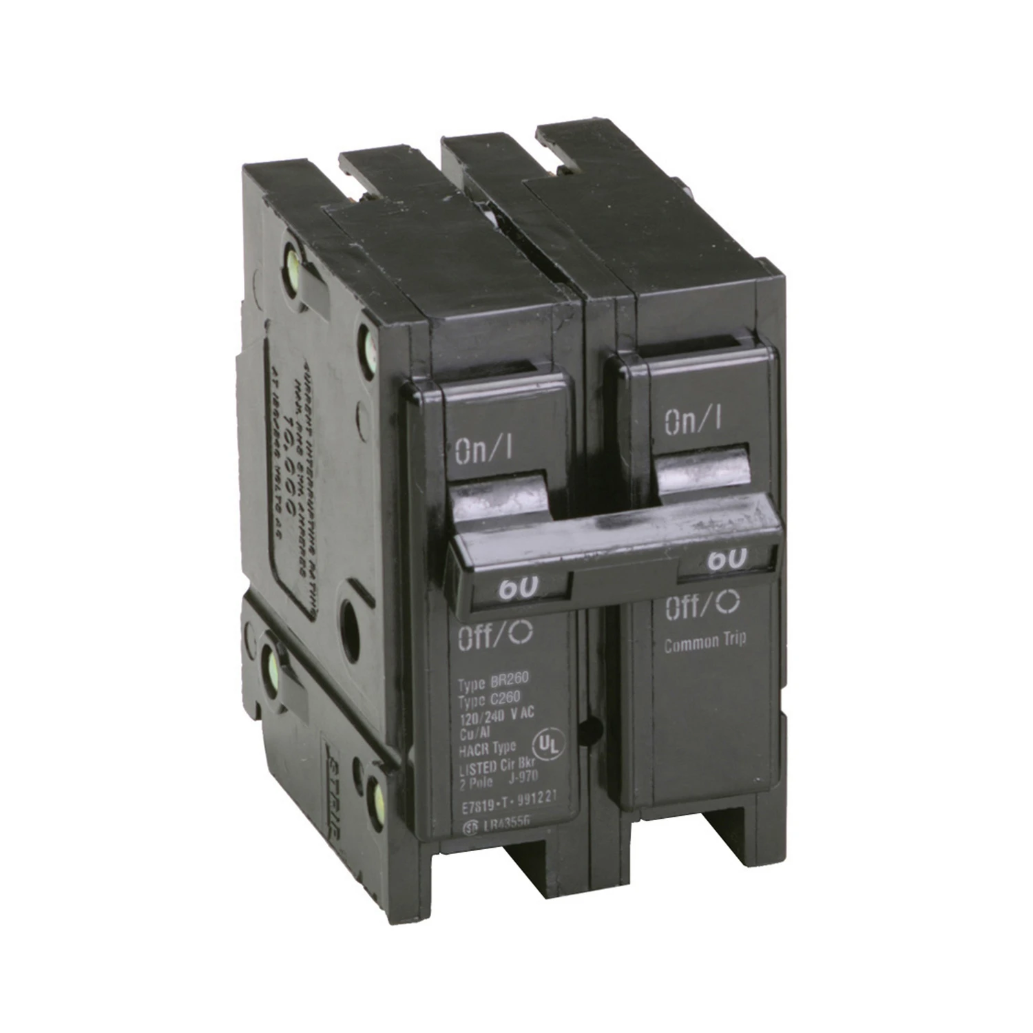 Br260 60 Amp Double-pole Standard Trip Circuit Breaker For Load Centers