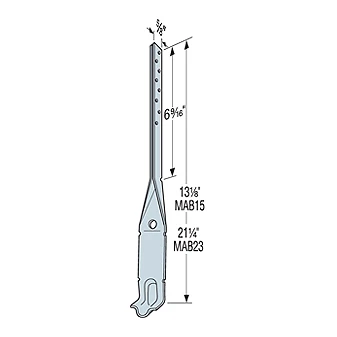 15 In. X 2 In. X 4 In. 18 Ga Z-max Mudsill Foundation Anchor