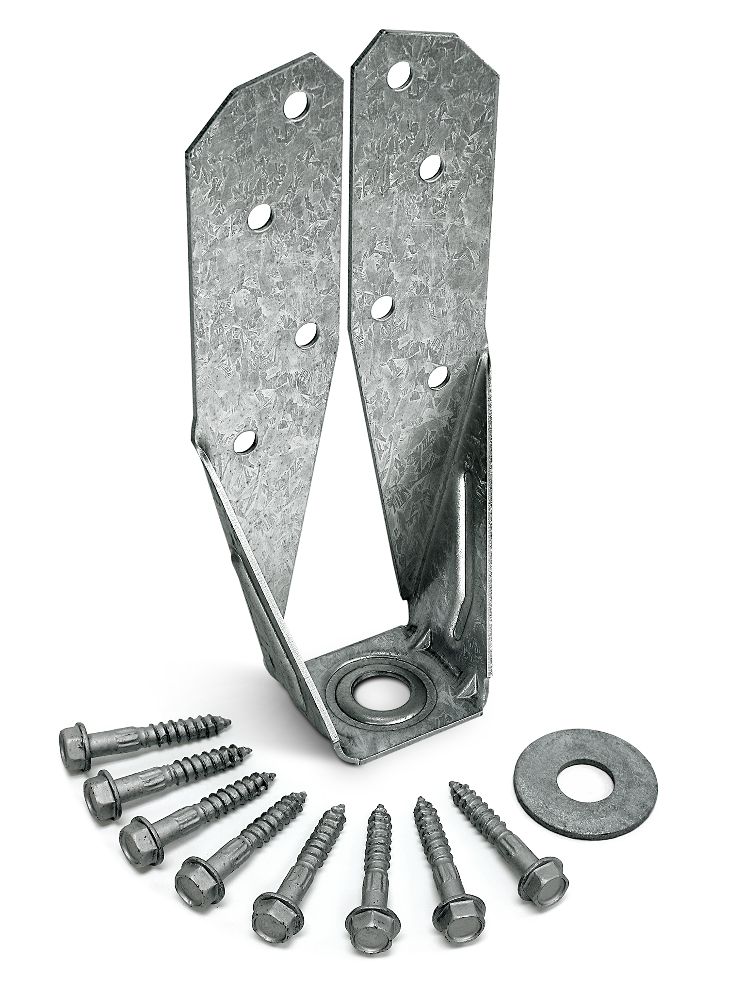 Dtt2z Deck Post Connector, 14-gauge Galvanized Steel, 7.03 In. H X 3.25 In. W