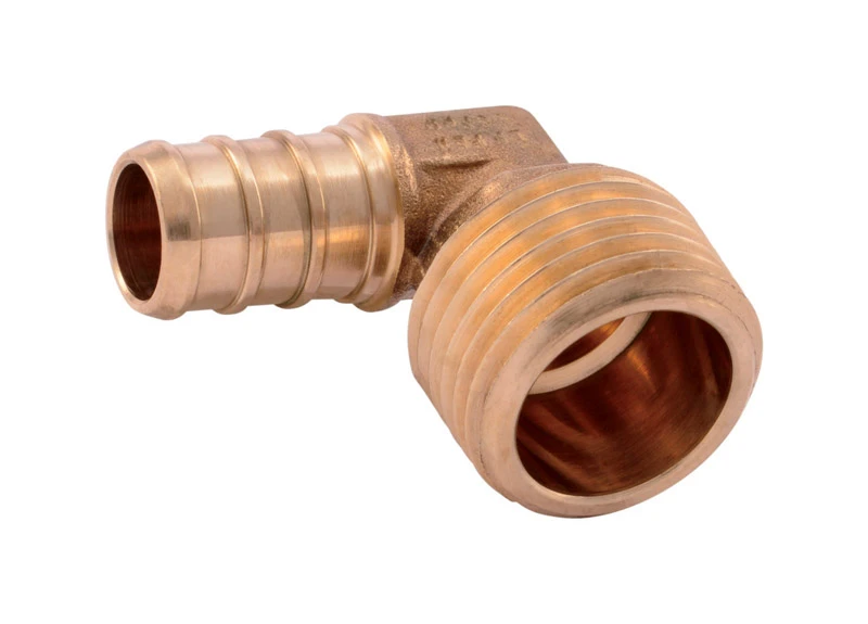 1/2 In. Barb X 1/2 In. Mnpt 90 Degree Brass Pex Elbow Uc280lfa