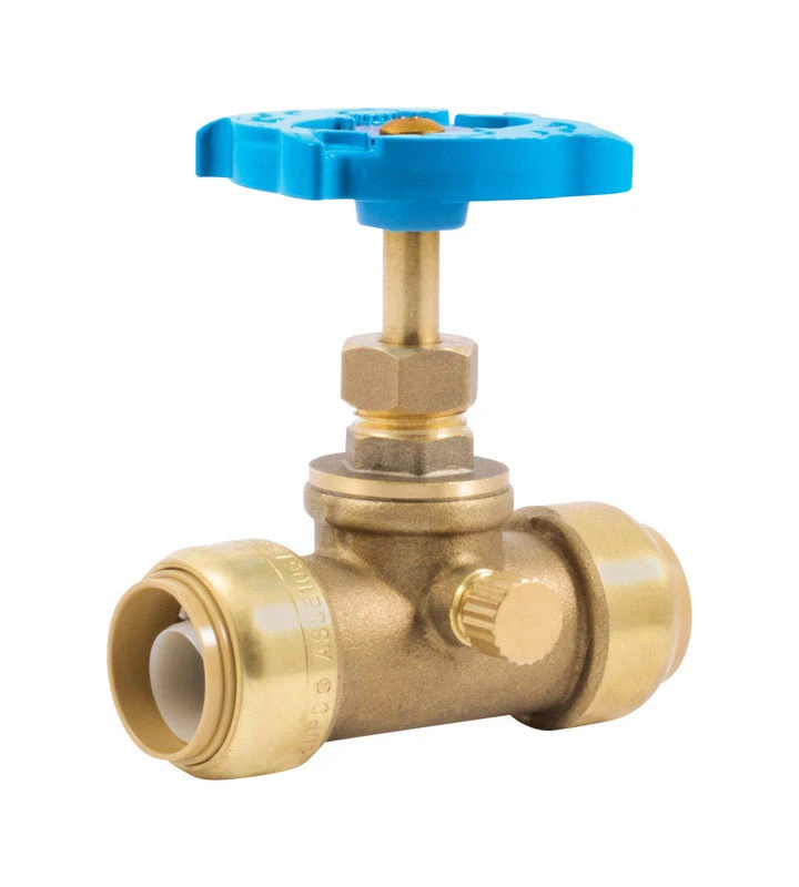 3/4 In. Brass Push-to-connect Stop Valve With Drain