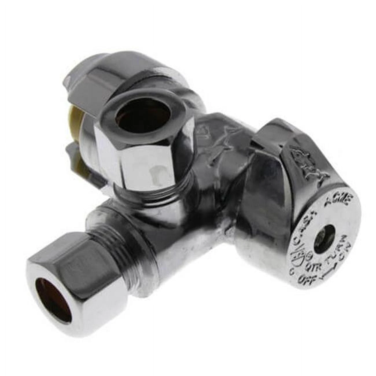 1/2 In. Push-to-connect X 3/8 In. Od Compression Dual Stop Angle Valve