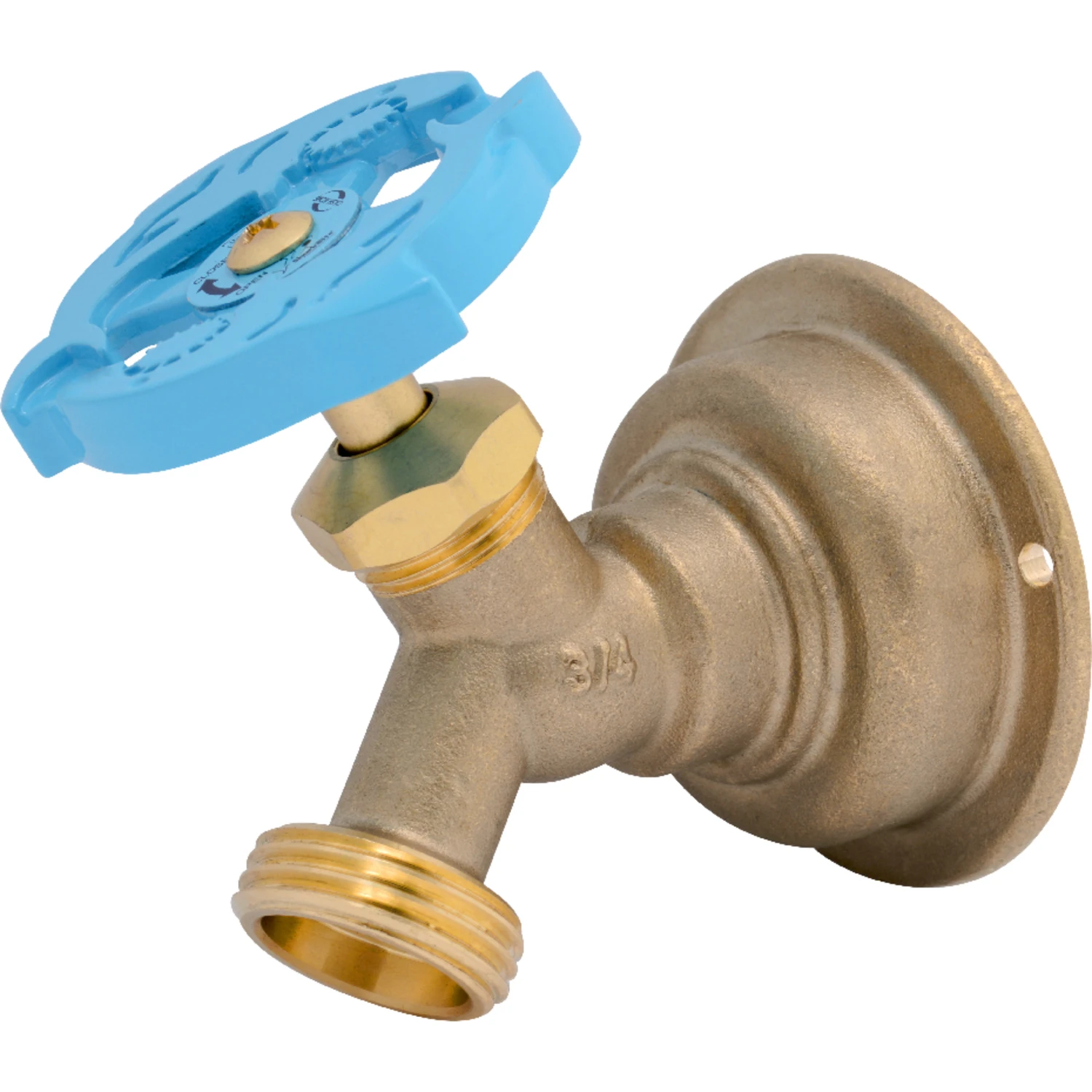 3/4 In. Mht Multi Turn Brass No Kink 45 Degree Hose Bibb