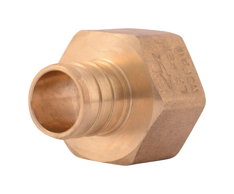 Brass Barb Pex Pipe Insert Adapter, Lead-Free, 3/4 In. FPT, 25-Pk.