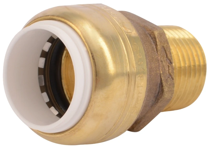 Push Fit Pipe Connector 1/2 Inch PVC to 1/2 Inch Male Pipe Thread Adapter