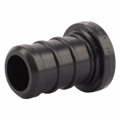 Poly Pex Pipe End Plug, Alloy Barb, 1/2 In., 5-Pk.