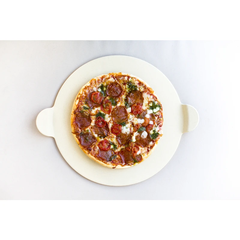 15-inch Ceramic Pizza Stone With Easy Lift Handles