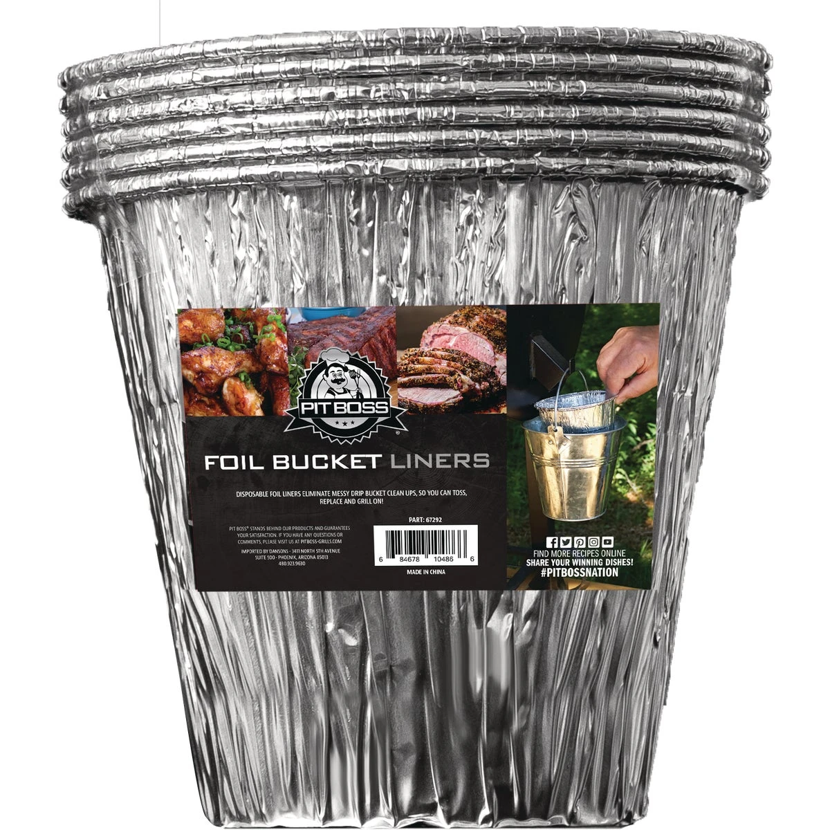 Aluminum Foil Bucket Liner, 6-Pk.