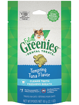 Feline Greenies Tempting Tuna Flavor Cat Dental Treats, 2.5 Oz Bag