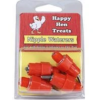 Durvet-Happy Hen D-Nipple Waterers- Red 4 Pack 089-17030