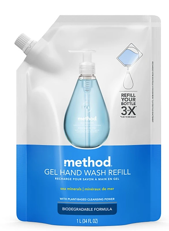 Method Sea Minerals Scent Gel Hand Wash Refill 34 oz