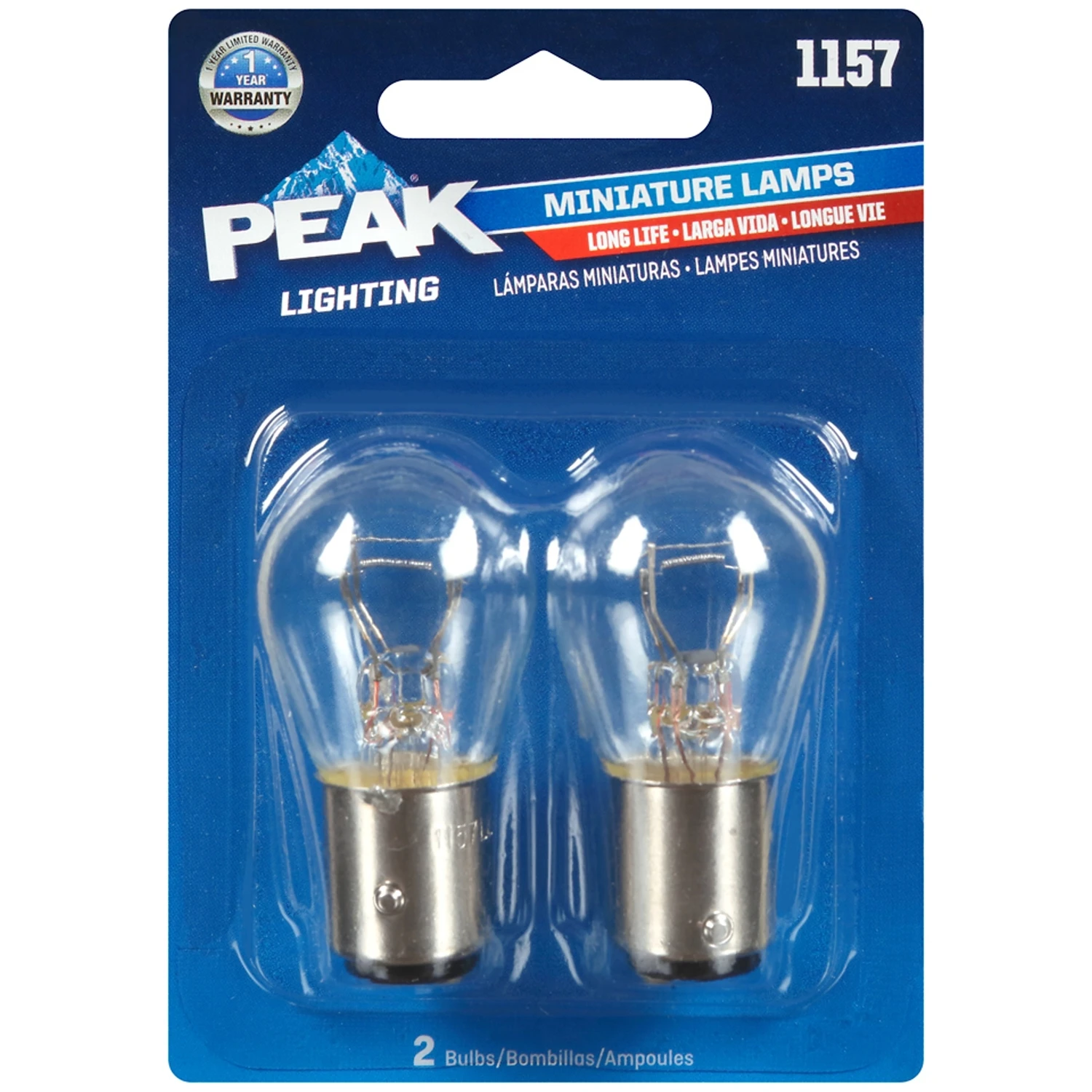 PEAK 1157 12.8/14V Mini Incandescent Automotive Bulb (2-Pack)