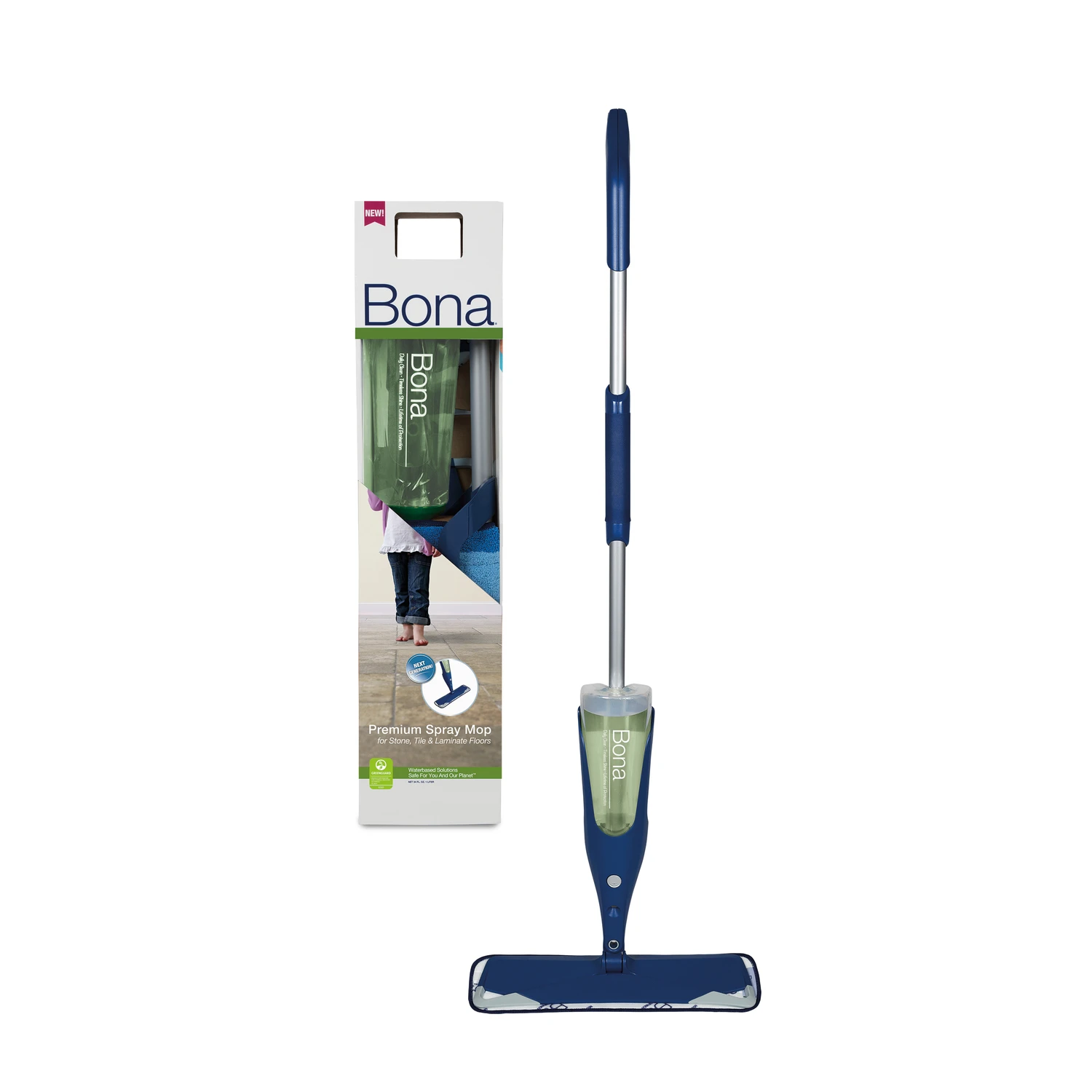 15 In. Spray Mop For Stone, Tile & Laminate Floors With Microfiber Pad