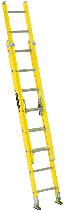 16-Foot Fiberglass Extension Ladder Type I with 250-Pound Duty Rating