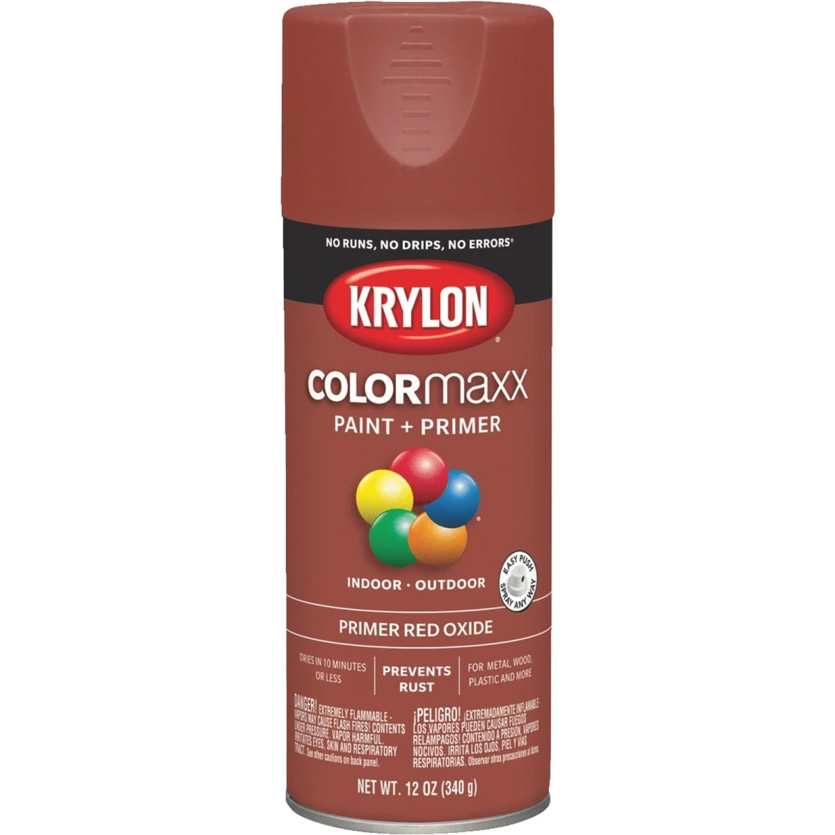 COLORmaxx Spray Primer, Red OX, 12-oz.