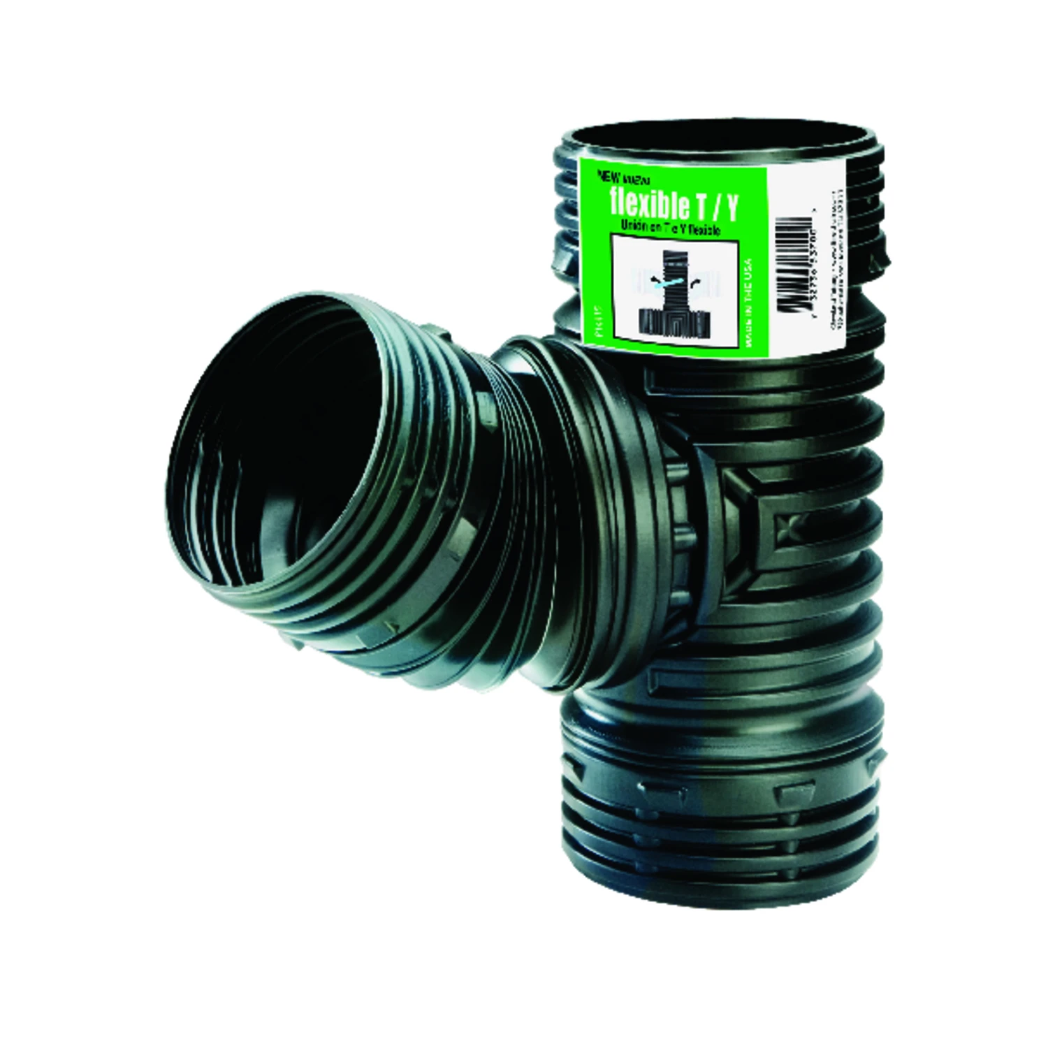Flexible Wye Or Tee Fitting, Black