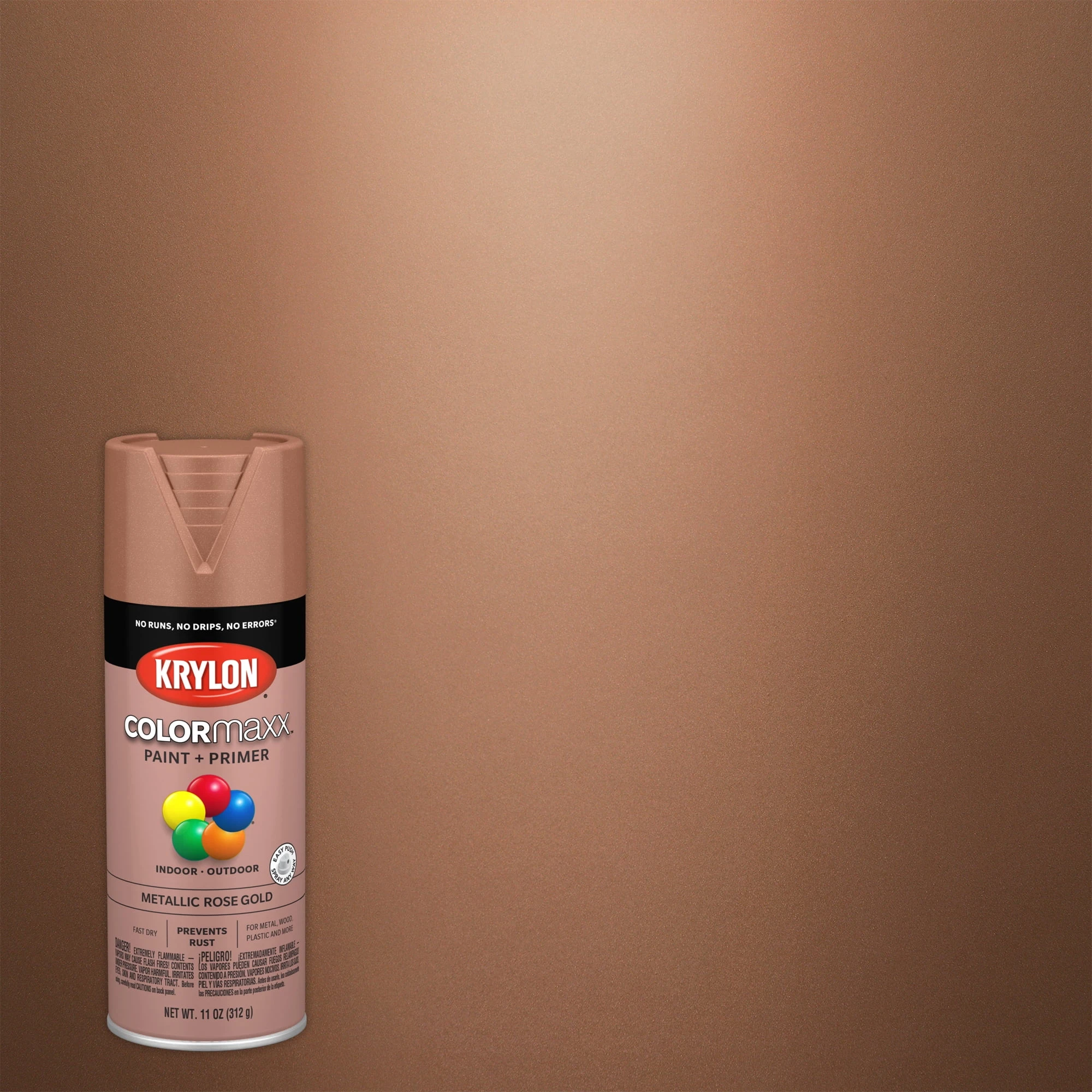 Colormaxx 11 Oz. Metallic Satin Spray Paint, Rose Gold