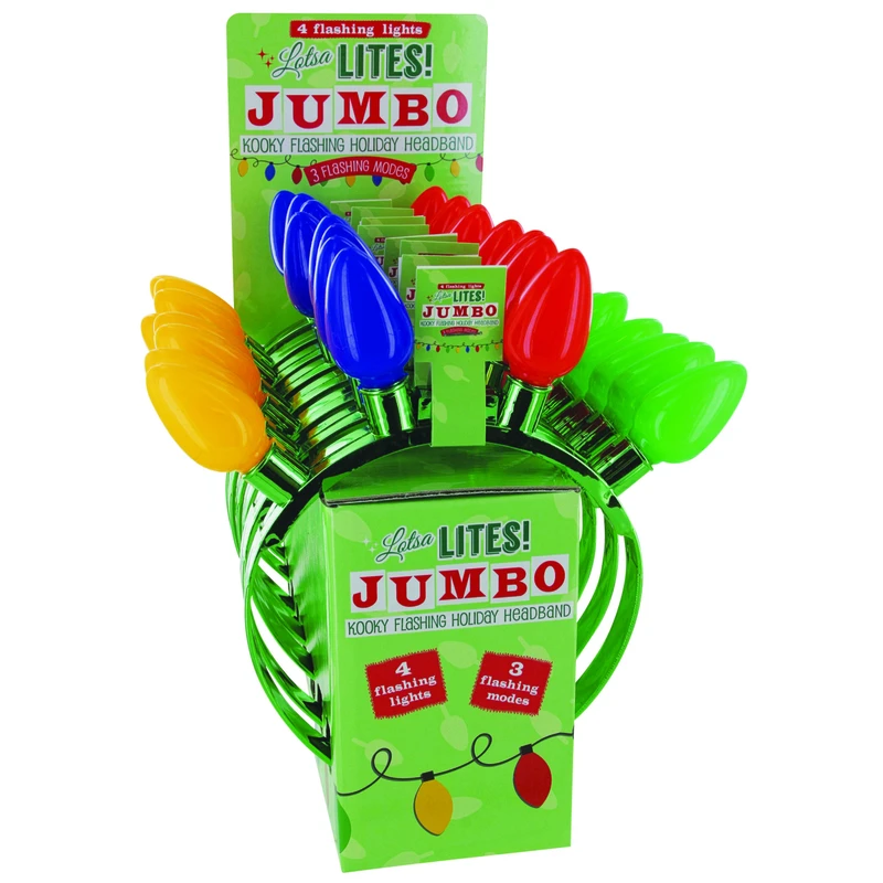 DM Merchandising Lotsa Lites Christmas Lighted Headband Metal/Plastic 1 pk