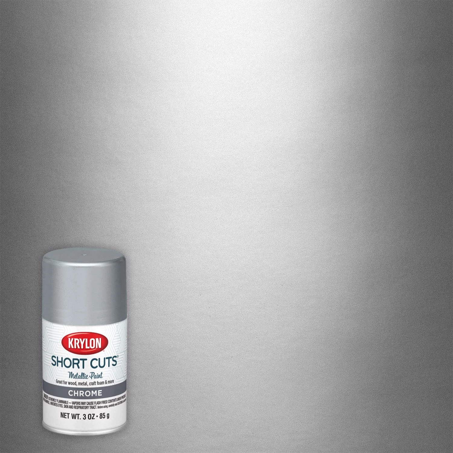 Short Cuts 3 Oz. High-gloss Chrome Spray Paint - Fast Drying, Multi-surface