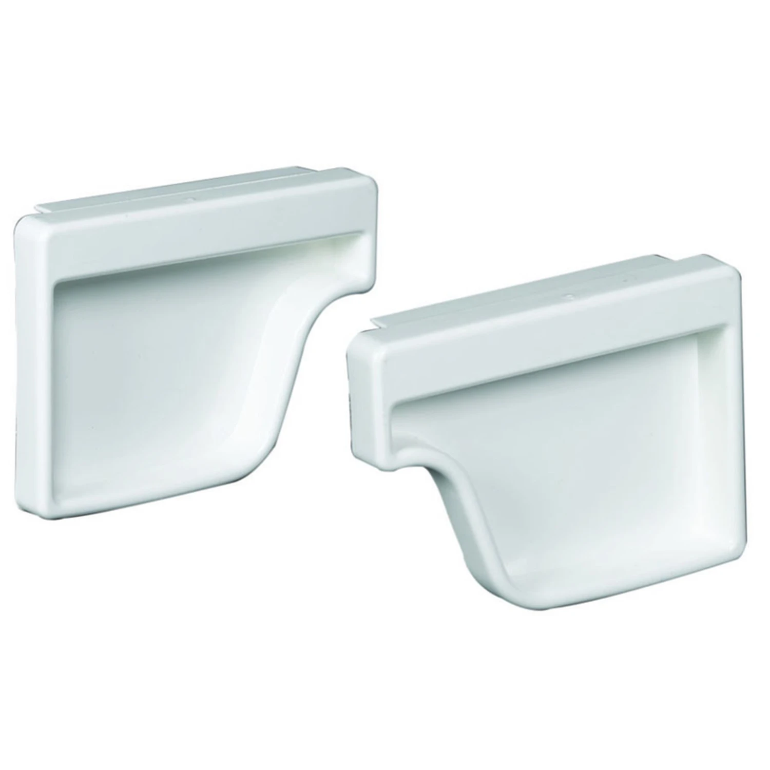 Amerimax 2 in. H x 3.5 in. W x 4.6 in. L White Vinyl K Gutter End Cap