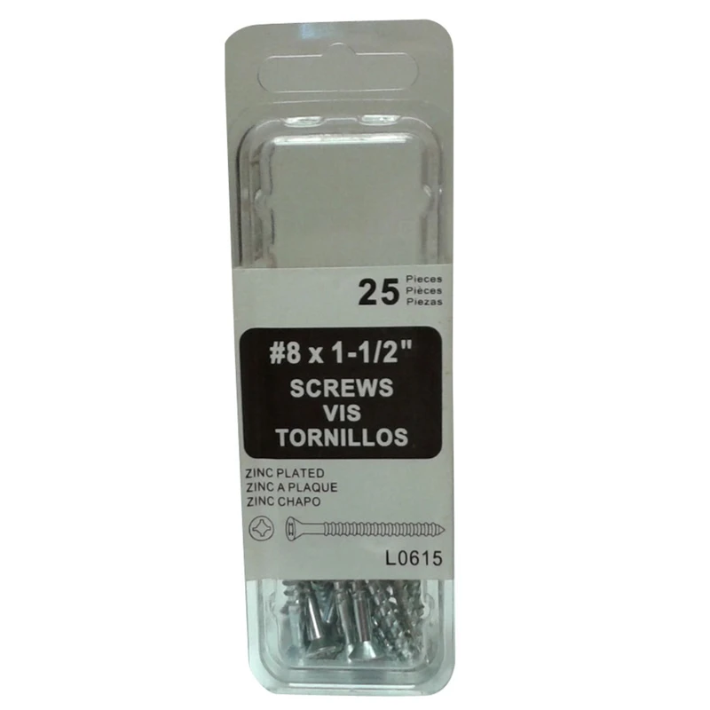 Gutter Hook Screws, Galvanized, Zinc-Coated, 1-1/2 In., 25-Pk.