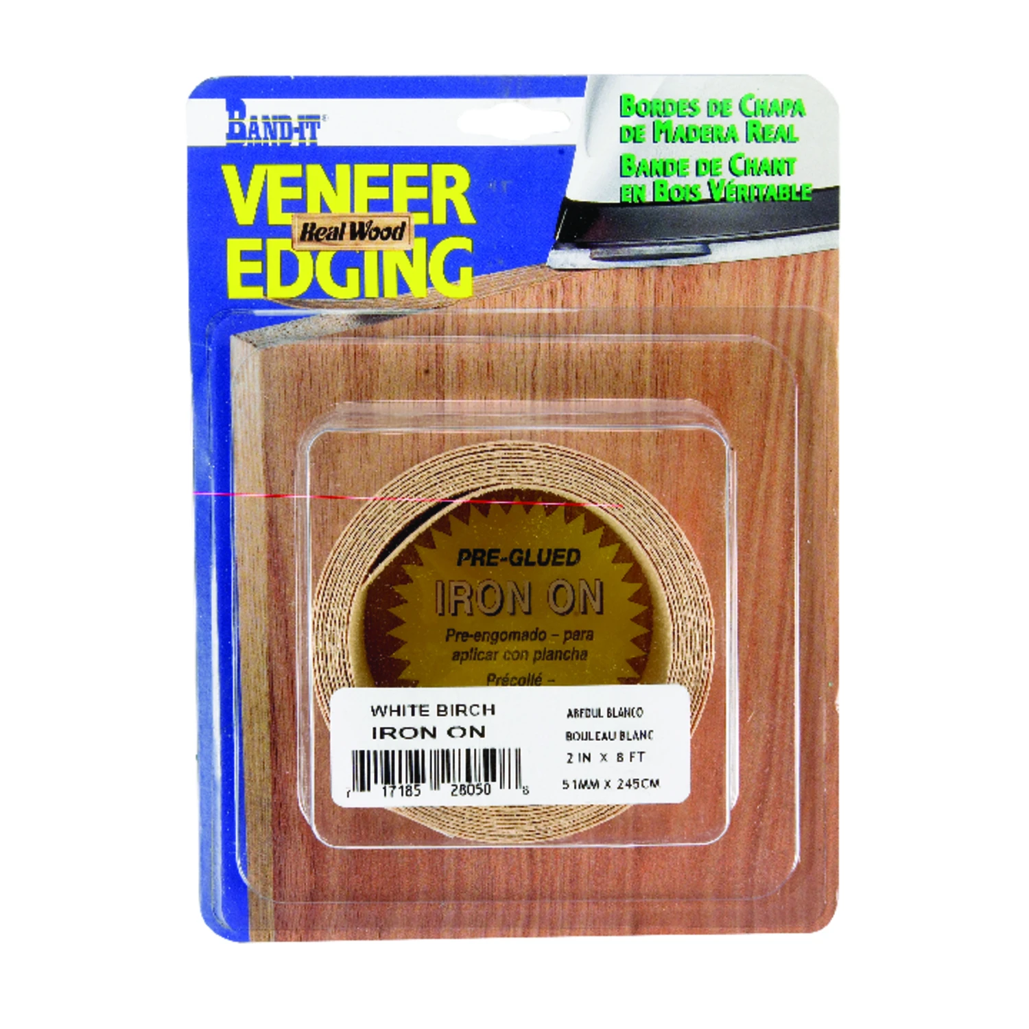2 In. X 8 Ft. White Birch Wood Veneer Edging - Prefinished