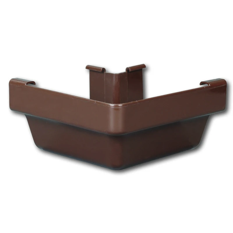 5 In. Traditional K-style Brown Vinyl Gutter Outside Miter M1503