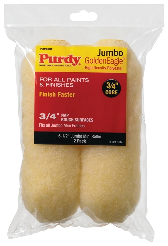 Golden Eagle Jumbo Mini Paint Roller Cover, 6-1/2 x 3/4 In. Nap, 2-Pk.