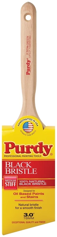 Black Bristle Extra Oregon 3 In. Angular Trim Paint Brush