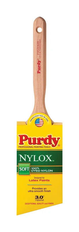 Nylox Glide Angular Sash and Trim Paint Brush 3 Inch