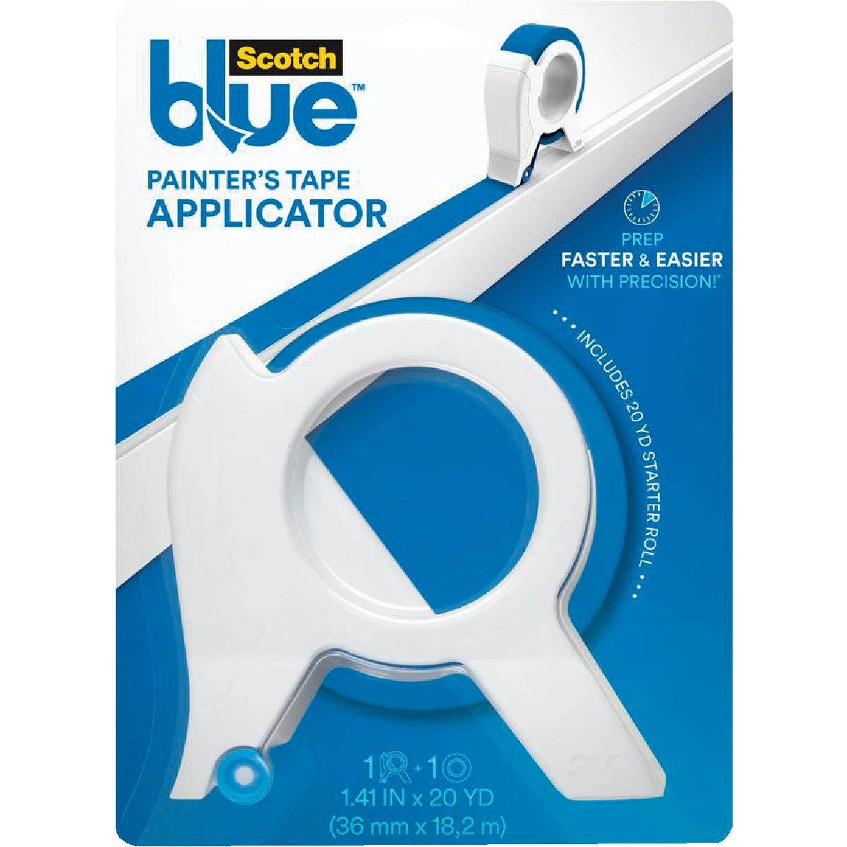 Ta3-sb Painter's Tape Applicator With Starter Roll, 1.41" X 20 Yards