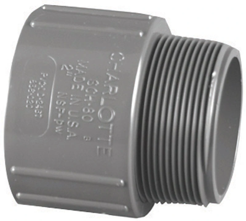Schedule 80 PVC Slip x MPT Male Adapter, 1/2 In.