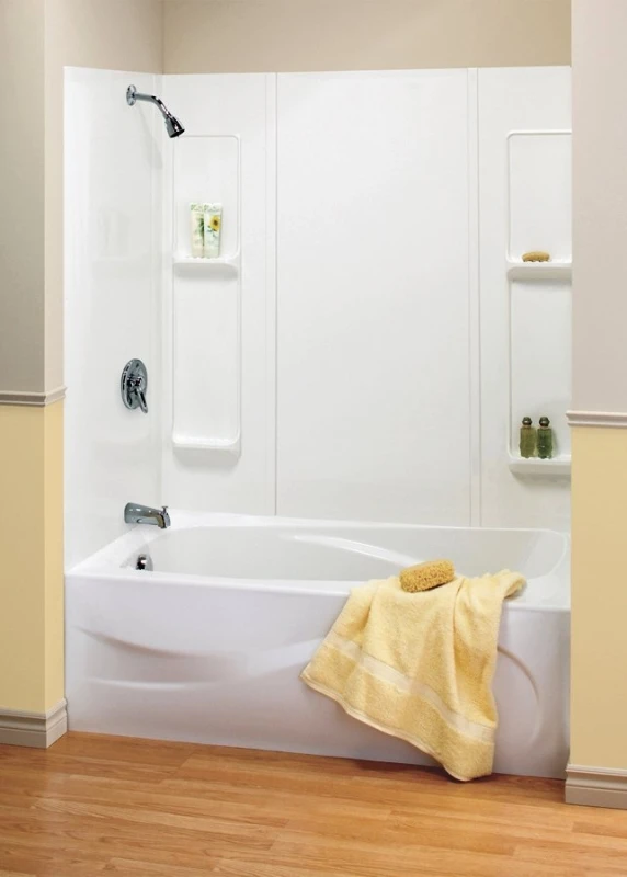Elan 5-piece Glue Up Tub Wall Surround, 61 In. W X 31-3/4 In. L X 59 In. H
