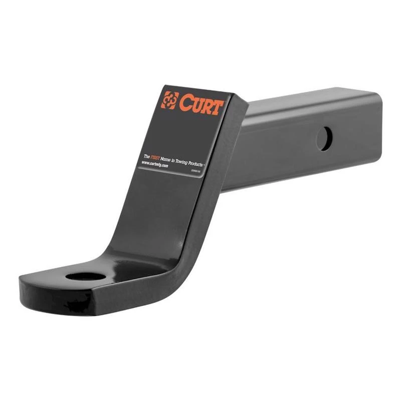 Class Three Trailer Hitch Ball Mount for Two Inch Receiver with Seven Thousand Five Hundred Pounds Capacity, One Inch Hole, Four Inch Drop and Two Inch Rise