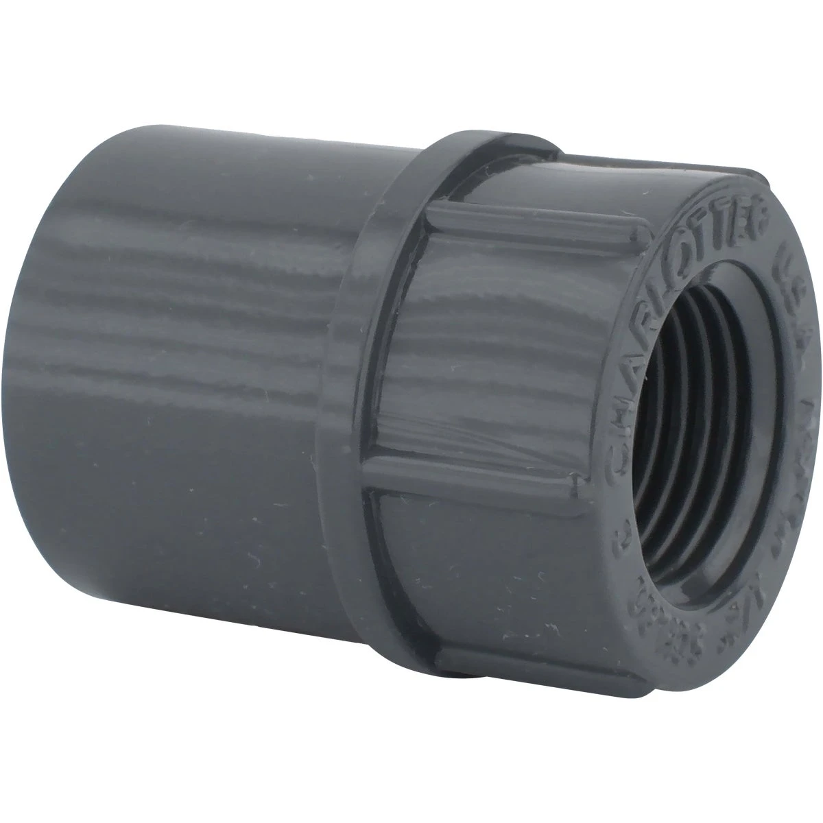 Schedule 80 PVC Slip x FPT Female Adapter, 1/2 In.