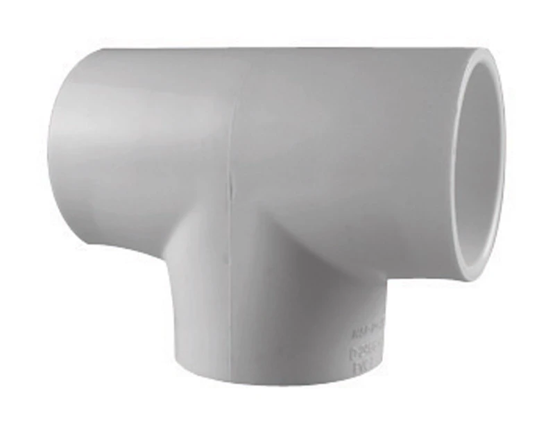 Schedule 40 PVC Pressure Tee, White, 1-1/4 In.