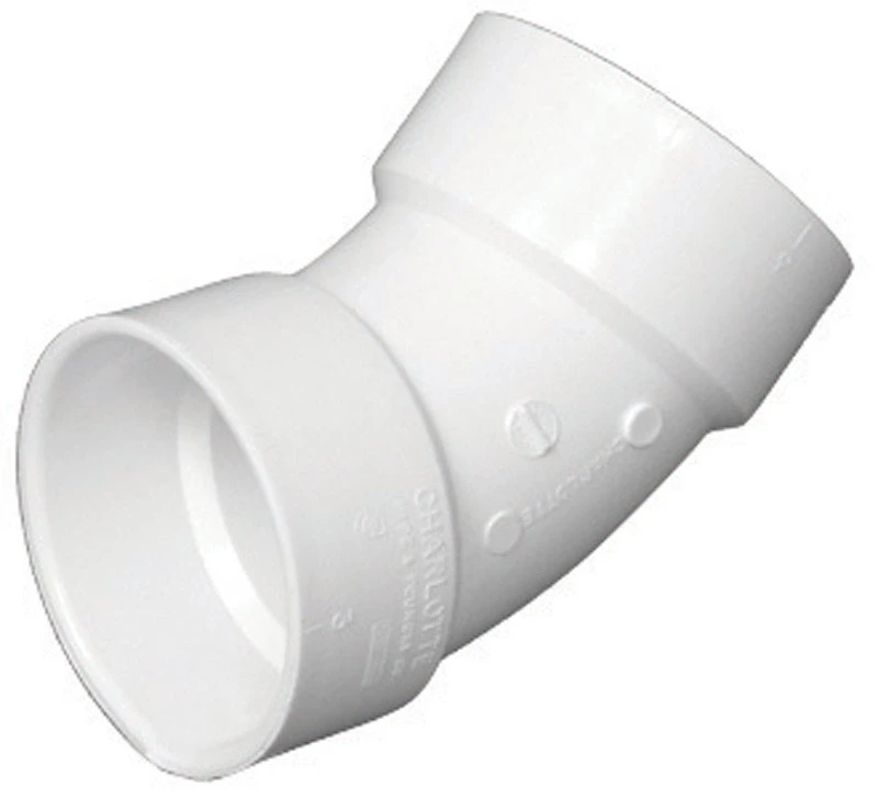 Schedule 40 DWV PVC 45-Degree Pipe Elbow, 2 In.