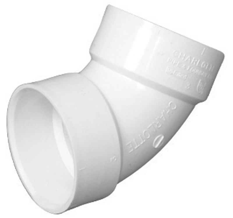 Schedule 40 DWV PVC 60-Degree Pipe Elbow, 2 In.