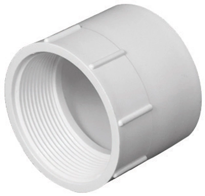 Charlotte Pipe Schedule 40 4 in. Hub x 4 in. Dia. FPT PVC Pipe Adapter