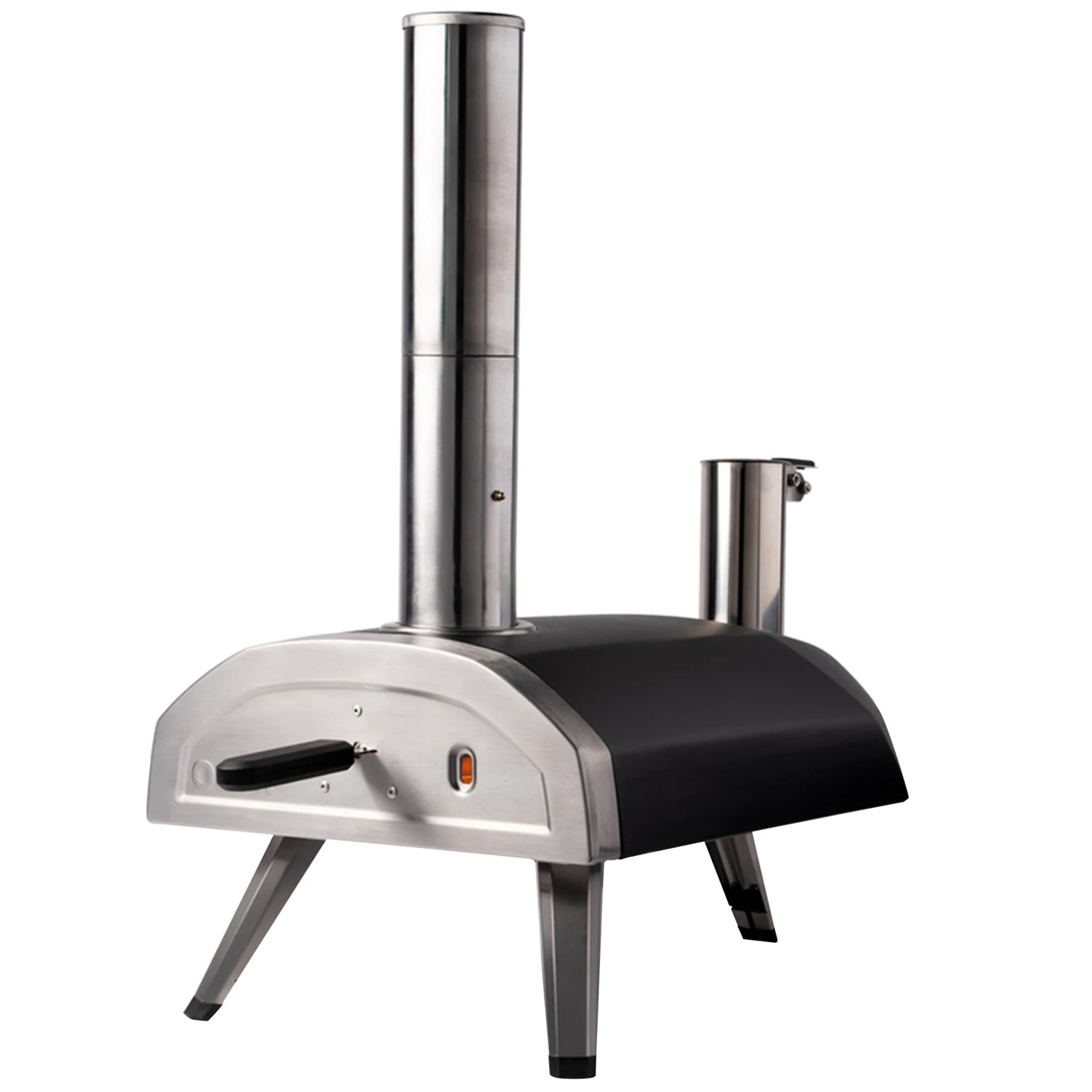 Fyra 12 Wood Pellet Outdoor Pizza Oven - Portable, Silver, 12-inch Cooking Surface