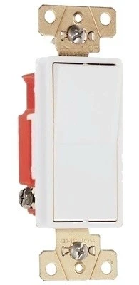 Pass & Seymour 20-amp White Single Pole Decorator Switch Model 2621wcc8