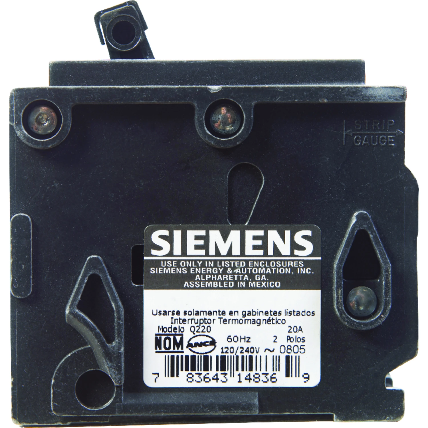 20 Amp Standard 2-pole Circuit Breaker Q220 For Electrical Protection