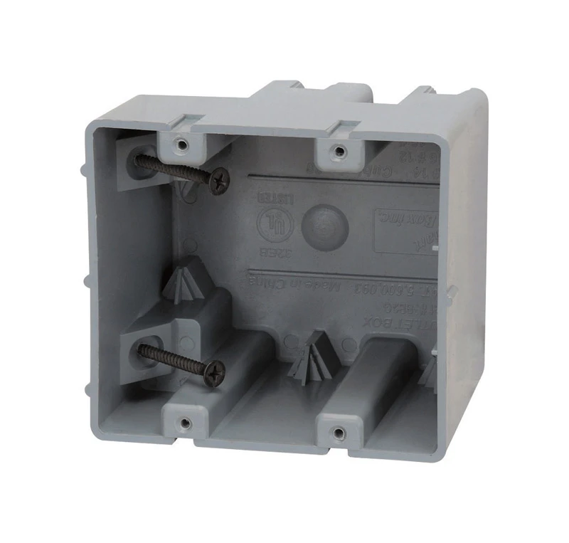 2-gang Pvc Molded Wall Box For New And Old Work Applications