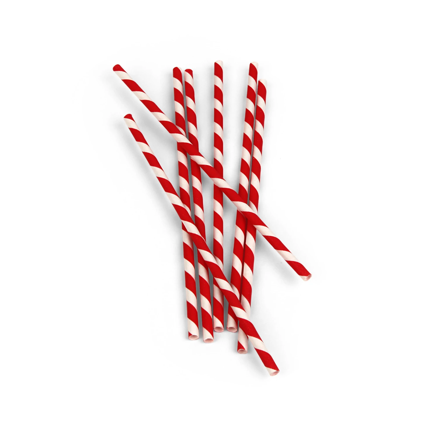 Paper Straws, Biodegradable, Red, 144-Ct.