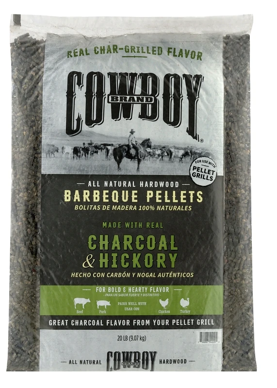 20 Lb. Charcoal & Hickory Barbeque Pellets - Authentic Flavor