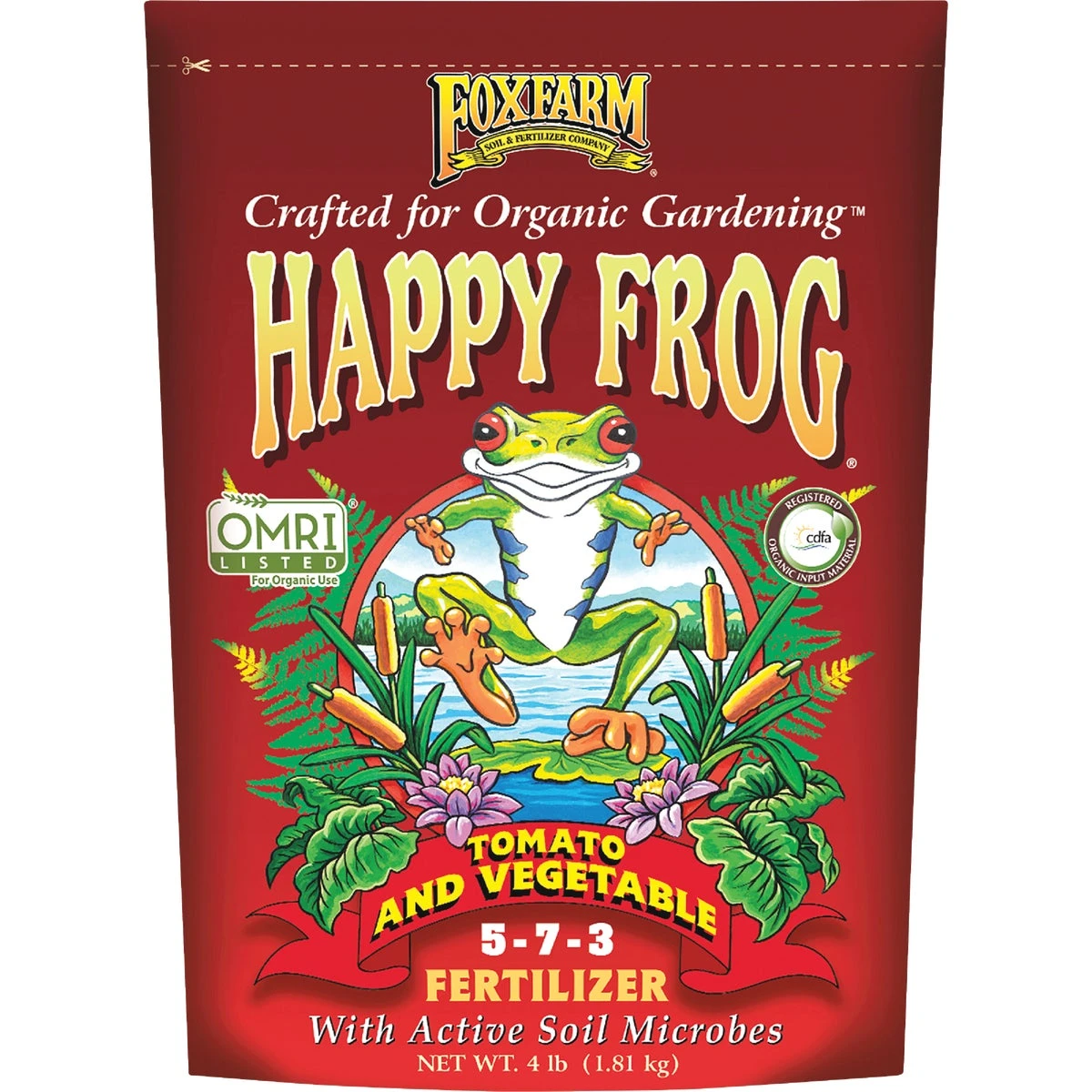Happy Frog 4 Lb. Organic Tomato & Vegetable Fertilizer, 5-7-3 Npk