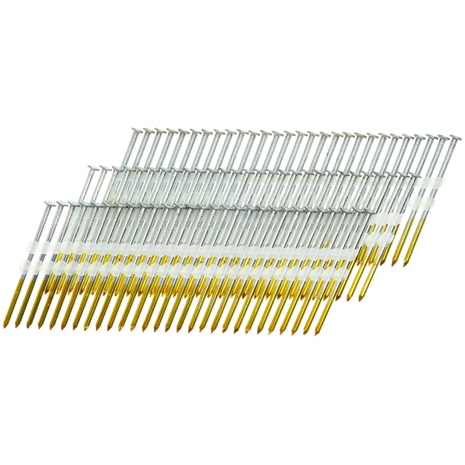 Collated Framing Nails, Full Round Head, Bright Finish, .113 x 3 In., 4,000-Ct.