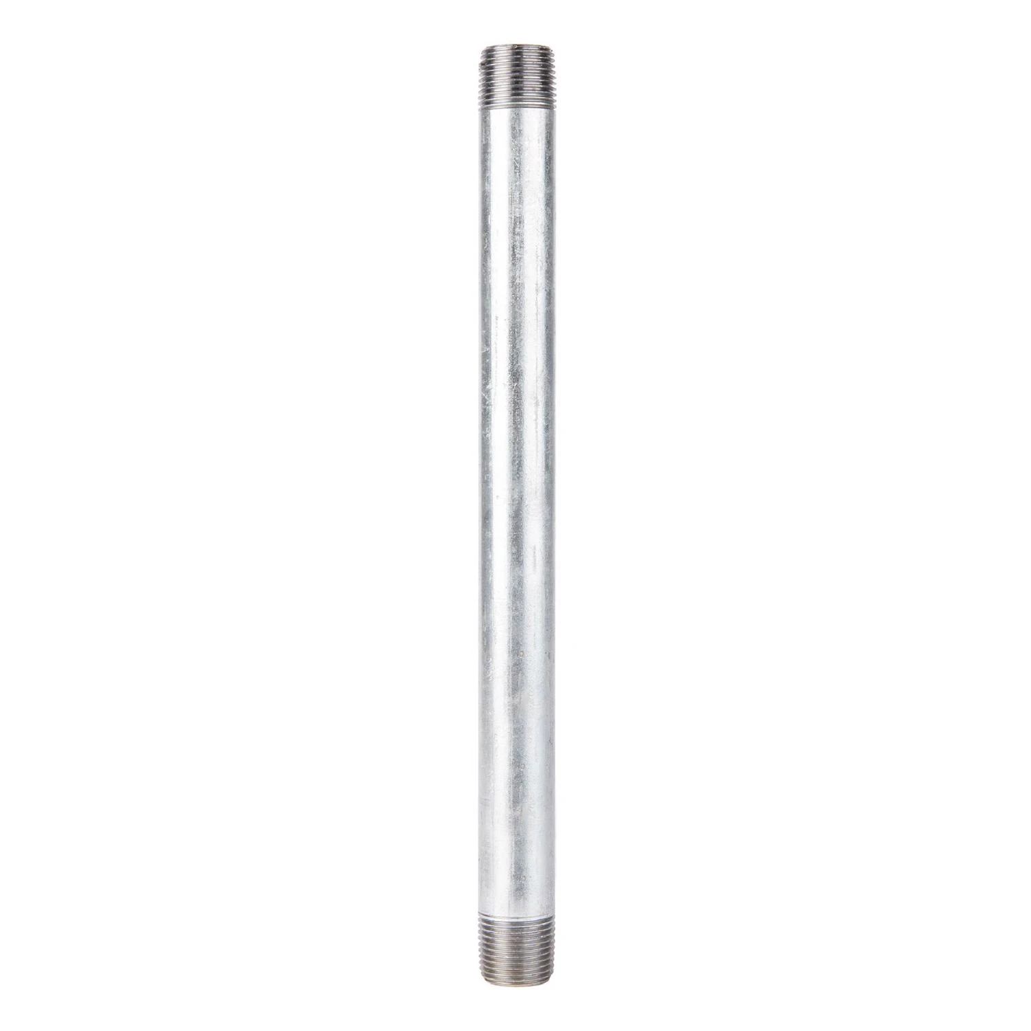 One Half Inch by Ten Inch Galvanized Steel Pipe Nipple